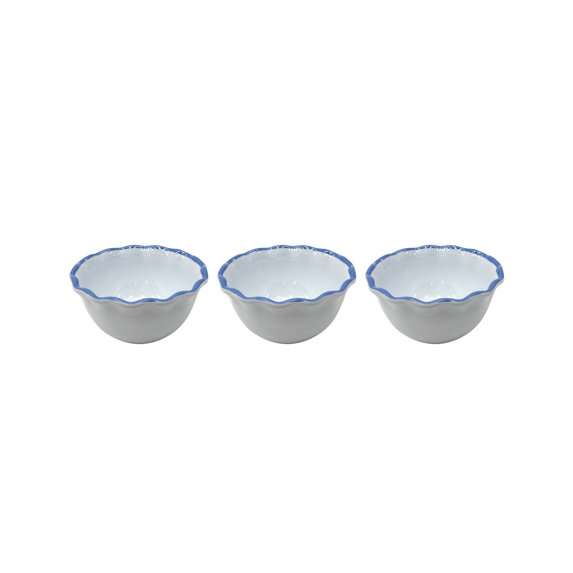 Next Chapter 3.5" White & Blue Melamine Bowls, 3ct. by Celebrate It™